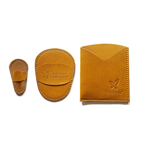 Decolores | Guante depilatorio corporal + guante facial natural de color Naranja. Guantes para eliminar el vello y las células muertas dejando tu piel totalmente suave y perfecta.