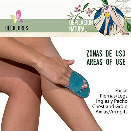 Decolores | Kit de Cosmética Natural Depilatoria | Pack Regalo Guante Depilatorio Facial | Eliminar el Vello y las Células Muertas | Piel Suave y Perfecta | Regalo Original