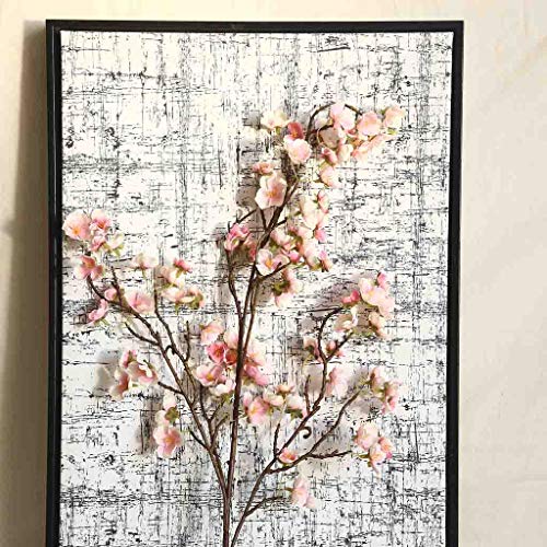 DeHaccie Ramo De Flor De Durazno De Cerezo Artificial, Flor De Seda Falsa DíA De San ValentíN Pascua DecoracióN De Cena De Boda En Interiores Y Exteriores, 5 Tenedores, 97 Cm (B)