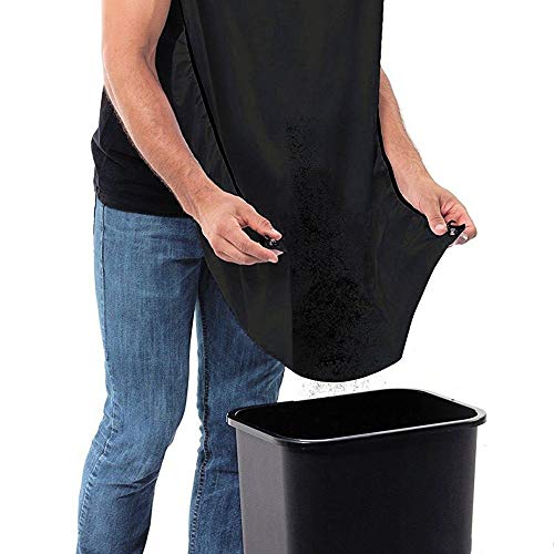Delantal capa para afeitado barba (Negro)