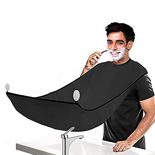 Delantal capa para afeitado barba (Negro)
