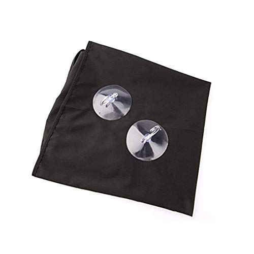 Delantal de barba, delantal de peluquería JHCtech, capa de barba con ventosas dobles para afeitar, atrapasueños y capa de aseo (negro)