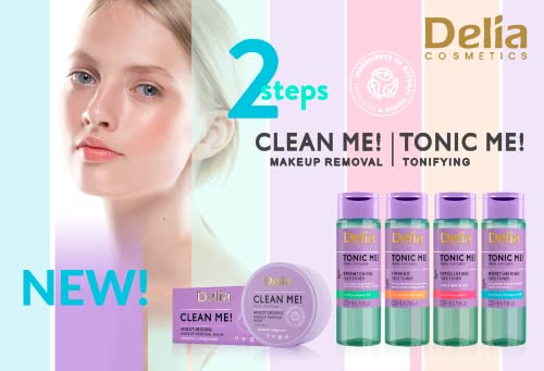 Delia Cosmetics - Tonic Me - Tónico Hidratante - Piel Sensible y Seca - Ácido Hialurónico, Pétalos de Rosa, Té Verde y Extracto de Manzanilla - Refresca, Calma, Hidrata - Vegano - 200ml