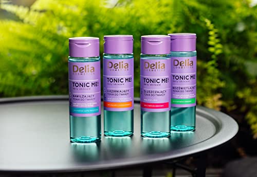 Delia Cosmetics - Tonic Me - Tónico Hidratante - Piel Sensible y Seca - Ácido Hialurónico, Pétalos de Rosa, Té Verde y Extracto de Manzanilla - Refresca, Calma, Hidrata - Vegano - 200ml