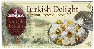 Delicias turcas Con avellana, Pistacho, coco 500 g.