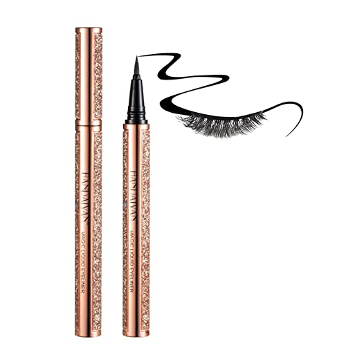 Delineador de ojos, Delineador magnetico Waterproof, Delineador de ojos Negro Líquido No Se Requiere Pegamento de Eyelashes, Lápiz de Maquillaje Ojos Adecuado Para Pestañas Postizas Magnéticas (01#)