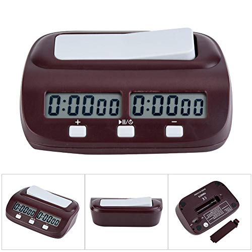 Demeras Temporizador de ajedrez Reloj de ajedrez Digital Leap Profesional Pantalla de Alta definición Temporizador electrónico portátil