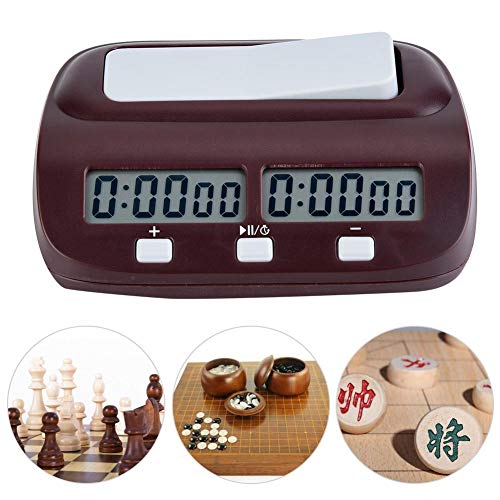 Demeras Temporizador de ajedrez Reloj de ajedrez Digital Leap Profesional Pantalla de Alta definición Temporizador electrónico portátil