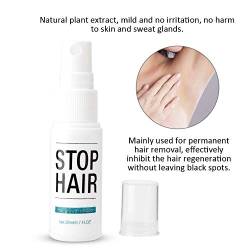 Depilación permanente, extracto de hamamelis para hombres y mujeres, spray inhibidor del crecimiento del cabello, para depilación corporal permanente de piernas
