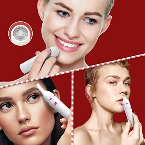 Depiladora Mujer Afeitadora eléctrica inalámbrica Recortador Rostro Multifunción 7 en 1 Cepillo Limpieza facial Masajeador Manicura Uñas