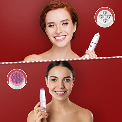 Depiladora Mujer Afeitadora eléctrica inalámbrica Recortador Rostro Multifunción 7 en 1 Cepillo Limpieza facial Masajeador Manicura Uñas
