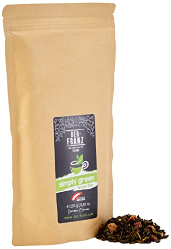 Der-Franz - Té verde "Simply Green" con sabor natural en hojas enteras, 250 g