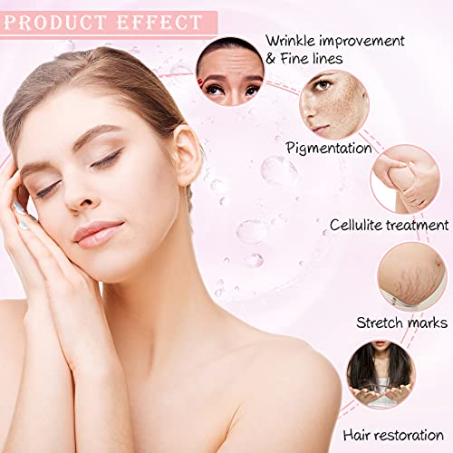 Derma Pen Eléctrico con Microagujas, Cicatrices de Acné, Antienvejecimiento, Arrugas, Estrías, Pérdida de Cabello, 0 mm-2,5 mm Ajustable con Pantalla LCD de 10 Cartuchos (Rosa)