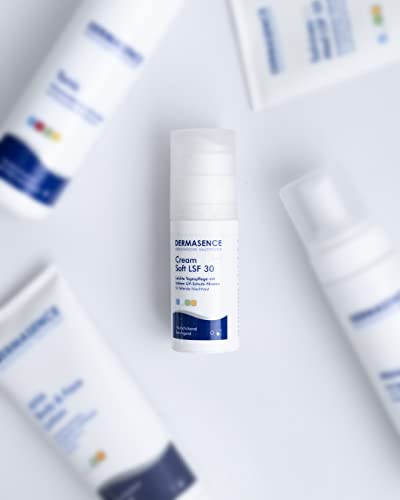 Dermasence Crema Soft SPF 30 – Cuidado de día sin perfume con alta protección UV para el cuidado diario de la piel sensible, grasa y propensa a impurezas, 50 ml