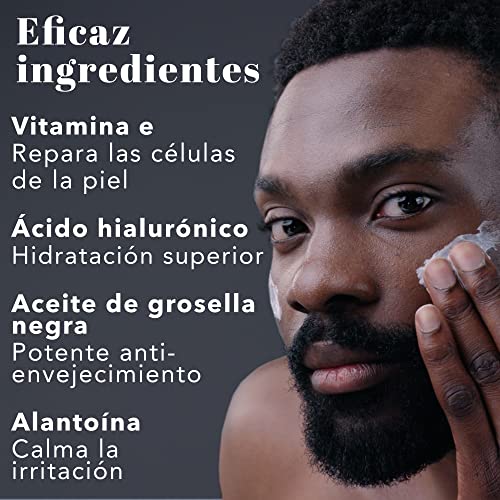 DERMAWORKS Hidratante Diario Avanzado para Hombres, Antiedad Experto - Antiarrugas - Crema Facial Vitamina Pro-Colágeno - No Grasa - VEGANO 50ml