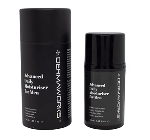 DERMAWORKS Hidratante Diario Avanzado para Hombres, Antiedad Experto - Antiarrugas - Crema Facial Vitamina Pro-Colágeno - No Grasa - VEGANO 50ml