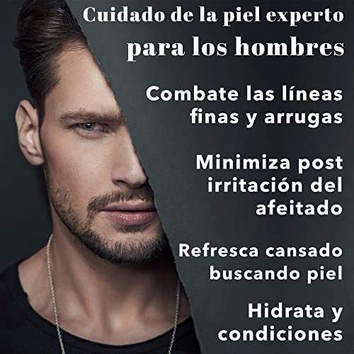 DERMAWORKS Hidratante Diario Avanzado para Hombres, Antiedad Experto - Antiarrugas - Crema Facial Vitamina Pro-Colágeno - No Grasa - VEGANO 50ml