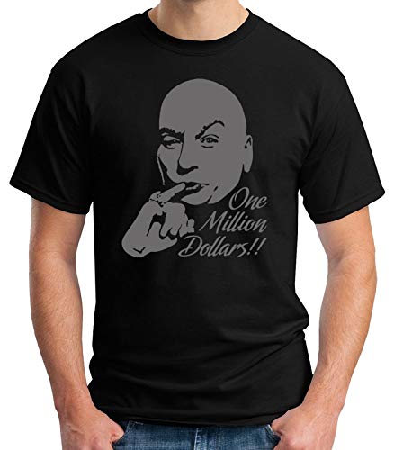Desconocido 35mm - Camiseta Niño Dr Maligno - Austin - One Million Dollars - Negro - Talla 9-10 años