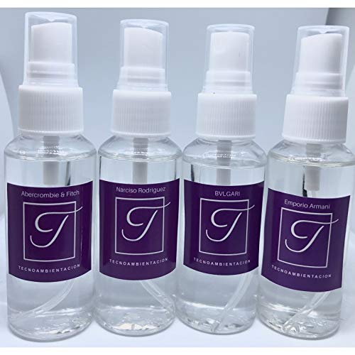 Desconocido Ambientador Profesional Pack MUESTRAS DE 4 FRAGANCIAS MÁS VENDIDAS DE 50ML.