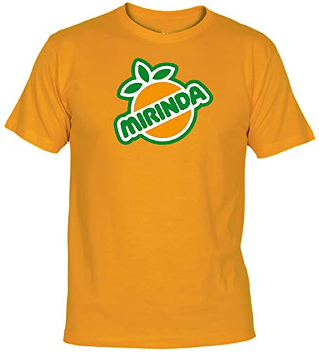 Desconocido Camiseta Mirinda Adulto/niño EGB ochenteras 80´s Retro (L, Melocotón)