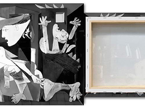 Desconocido Cuadro Lienzo El Guernica Pablo Picasso – Varias Medidas - Lienzo de Tela Bastidor de Madera de 3 cm - Impresion Alta resolucion (80, 36)