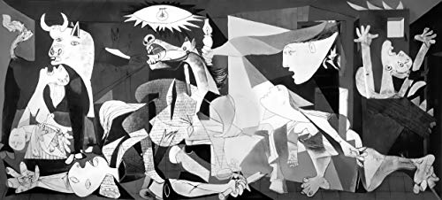 Desconocido Cuadro Lienzo El Guernica Pablo Picasso – Varias Medidas - Lienzo de Tela Bastidor de Madera de 3 cm - Impresion Alta resolucion (80, 36)