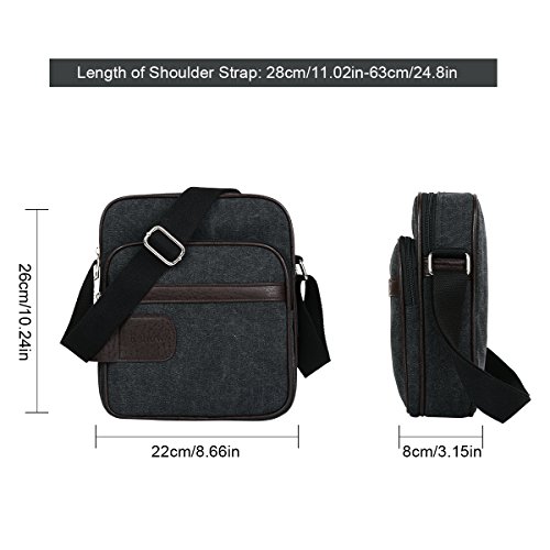 Desconocido Eshow Bolso Hombro Bandolera de Tela para Hombres Casual Viaje Oficina Uso Diario