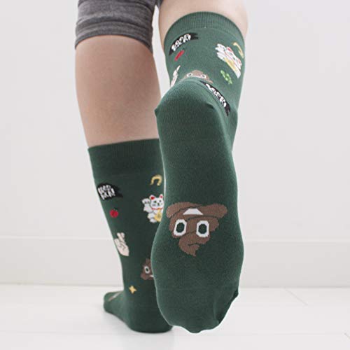 Designer Souvenirs | Calcetines Divertidos con Dibujos para Regalo | Calcetines de Media Caña para Hombres y Mujeres | Diseño Moderno | Regalo Para Familia y Amigos | Modelo de la Buena Suerte