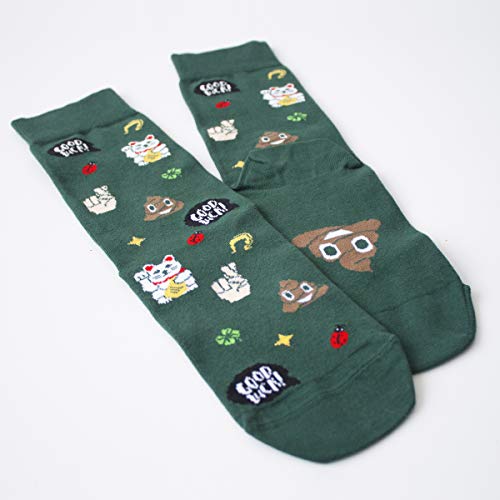 Designer Souvenirs | Calcetines Divertidos con Dibujos para Regalo | Calcetines de Media Caña para Hombres y Mujeres | Diseño Moderno | Regalo Para Familia y Amigos | Modelo de la Buena Suerte