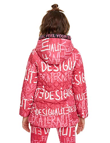 Desigual Coat Ciruela Abrigo, Rosa (Fuchsia Rose 3022), 140 para Niñas