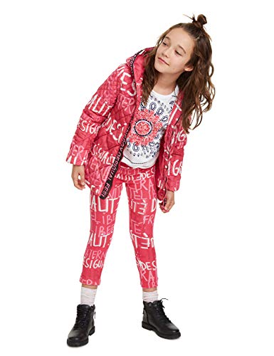 Desigual Coat Ciruela Abrigo, Rosa (Fuchsia Rose 3022), 140 para Niñas
