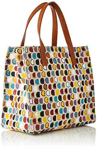 Desigual Fabric Shopping Bag, Bolsa de Almacenamiento para Mujer, Blanco, U
