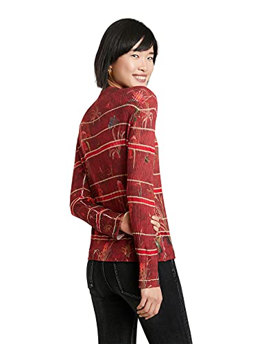 Desigual Jers_Ginebra Sudadera, Rojo, S para Mujer