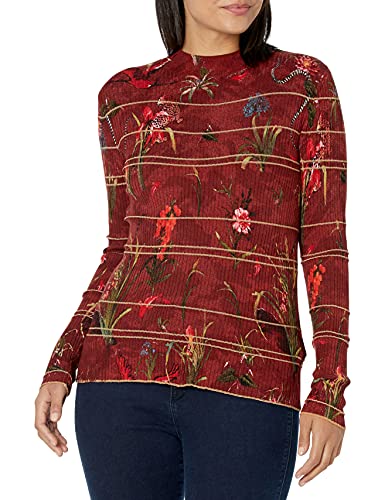 Desigual Jers_Ginebra Sudadera, Rojo, S para Mujer