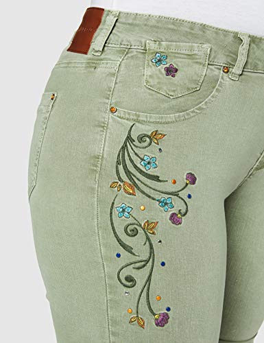 Desigual Pant_Virtu Pantalones Cortos, Verde (Verde Militar 4003), 40 (Talla del Fabricante: 38) para Mujer