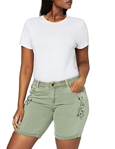 Desigual Pant_Virtu Pantalones Cortos, Verde (Verde Militar 4003), 40 (Talla del Fabricante: 38) para Mujer