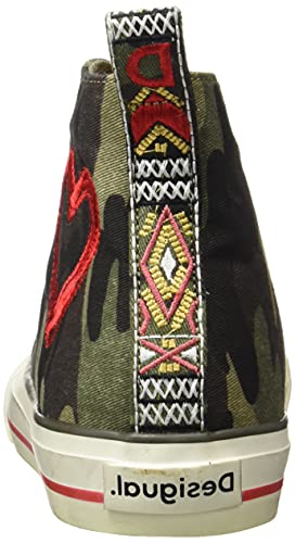 Desigual Shoes_Beta_Militar, Zapatillas Mujer, Verde, 36 EU