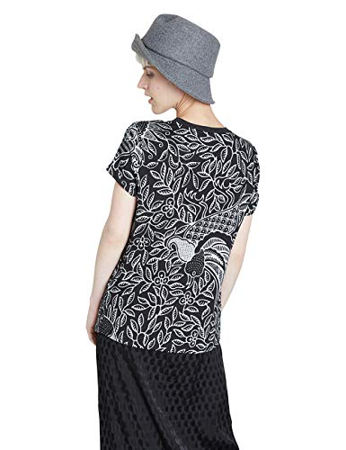 Desigual TS_dieguita Camiseta, Negro, XXL para Mujer