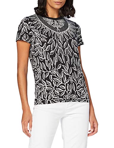 Desigual TS_dieguita Camiseta, Negro, XXL para Mujer