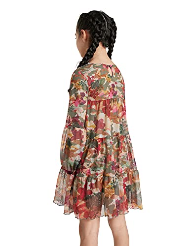 Desigual Vest_Neus Vestido Informal, Verde, 9-10 Años para Niñas