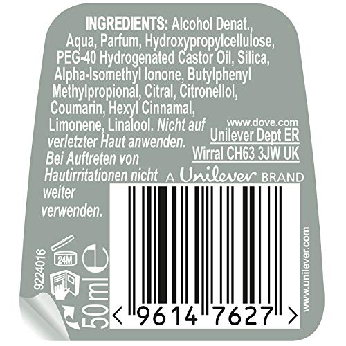 Desodorante Dove Men+Care Deo Roll-On. Clean Fresh. Sin aluminio. 6 unidades de 50 ml