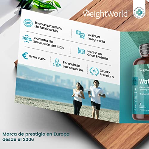 Detox Water Away 180 Cápsulas Vegano, Diurético Potente Para La Retención de Líquidos | Suplemento Natural con Diente de León, Potasio, Vitamina B6, Té Verde, arándano, Fórmula Drenante