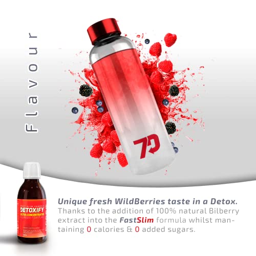 Detoxify | Único Detox que Actúa en 7 días | Fórmula UltraConcentrada con Mio-Inositol y Vitamina B6 | Increíble Sabor WildBerries | Diurético Potente Drenante