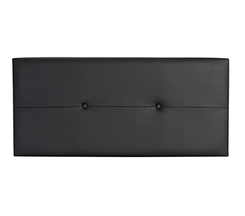 DHOME Cabecero de Polipiel o Tela AQUALINE Pro cabeceros Cabezal tapizado Cama Lujo (Polipiel Negro, 110cm (Camas 80/90/105))