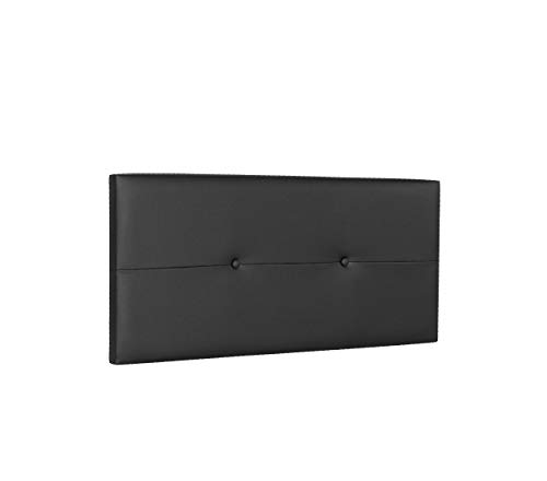DHOME Cabecero de Polipiel o Tela AQUALINE Pro cabeceros Cabezal tapizado Cama Lujo (Polipiel Negro, 110cm (Camas 80/90/105))