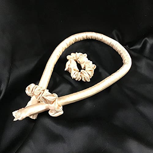 Diadema con Varilla para Rizar sin Calor,Rizador de ondas pelo,Herramientas de Peinado para Cabello Largo y Medio,Rulos de Cinta de Seda,Con Diadema Suave,Para dormir (All) (A)