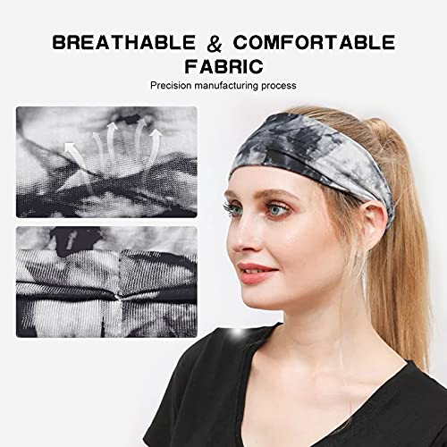 Diademas Mujer, ANGGO 6 Pcs Diadema Deportiva ,Diadema Elástica Antideslizante,Turbantes Diademas de Fitness para Yoga, Corriente, Correr, Senderismo, Ciclismo
