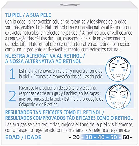 Diadermine - Lift + Crema de Noche Naturetinol - 50ml - Regenera, reduce las arrugas y unifica el tono de la piel - Nuestra alternativa al Retinol - 95% ingredientes origen natural