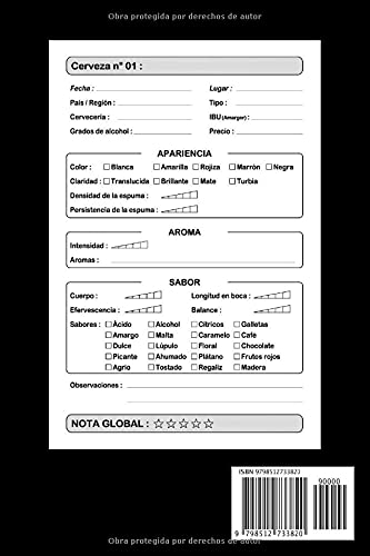 Diario de Cervezas Artesanales: Cuaderno para registrar catas de cerveza, ideal para las degustaciones de los amantes de cerveza artesanal | 106 paginas | Formato 15 x 23 cm