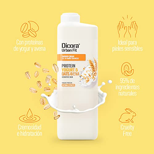 Dicora Urban Fit Gel de Baño Proteins Yogurt & Avena 400 ml